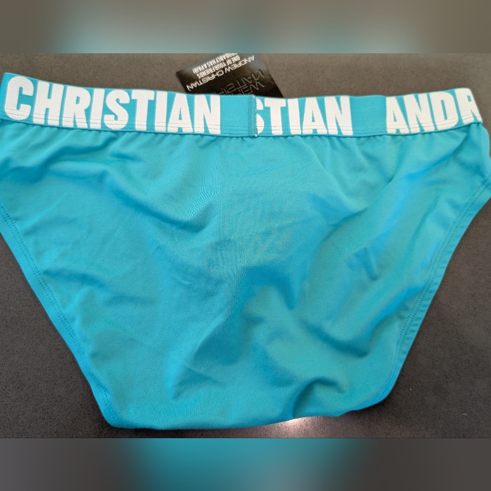 Andrew Christian Teal Briefs - Picture 2 of 3